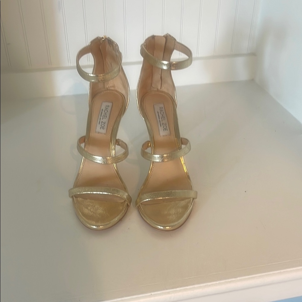 Rachel Zoe Gold Stiletto Heels